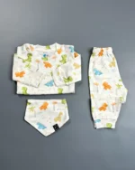 ست 3 تیکه بلوز و شلوار نوزادی نخ پنبه کوالا - Image 6