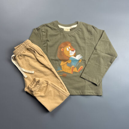 ست بلوز شلوار دورس هورس طرح شیر