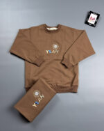 بلوز دورس بافت نرم، رنگ کرم شکلاتی، طرح کایان