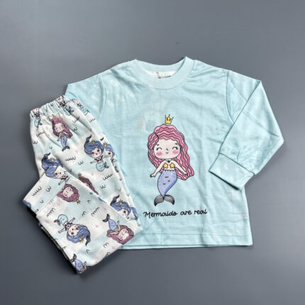 ست بلوز و شلوار خانگی لیموتین پری دریایی