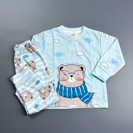 ست بلوز و شلوار خانگی لیموتین خرس زمستونی