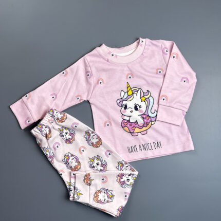 ست بلوز و شلوار خانگی لیموتین طرح یونیکورن