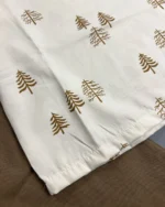 ست تیشرت استین سه ربع و شلوار لینن جلوه طرح کاج - Image 6