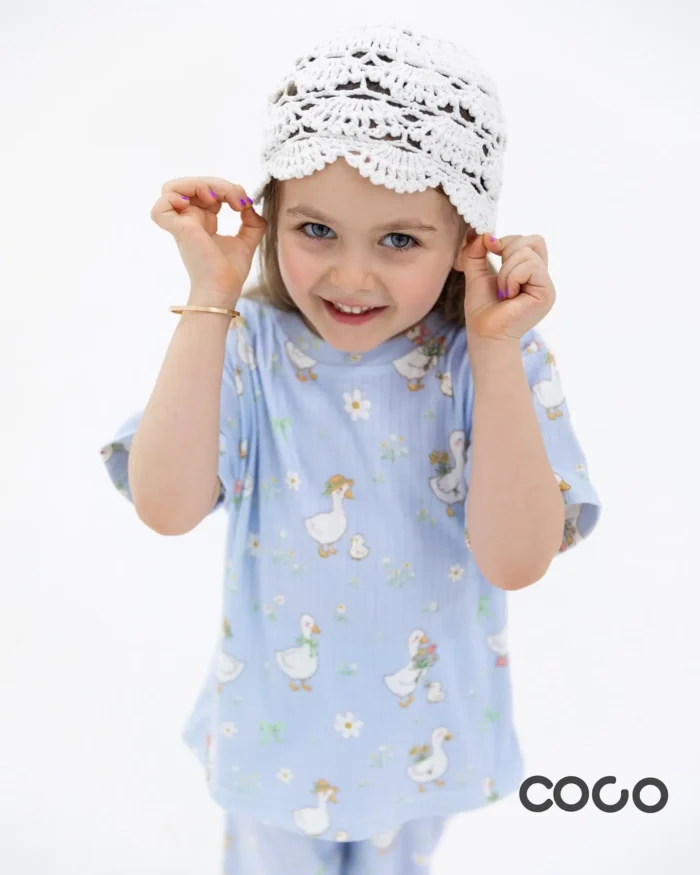 ست تیشرت و شلوار نخ‌پنبه کبریتی پاییزه کوکو (مناسب 1سال تا 8 سال) - Image 14